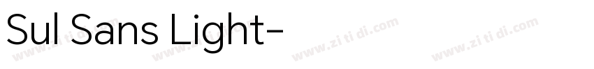 Sul Sans Light字体转换